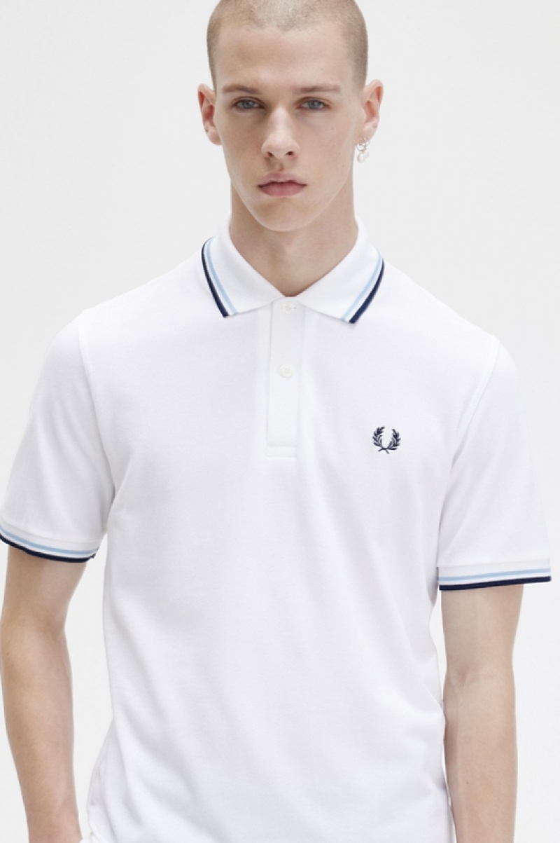 Fred Perry The Fred Perry Men's Shirts White | FOR-527136