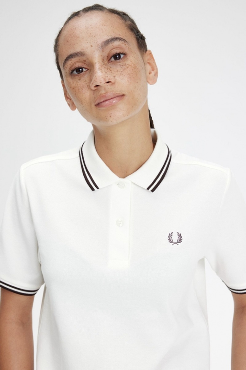 Fred Perry The Fred Perry Women's Polo Shirts White | NJM-043168