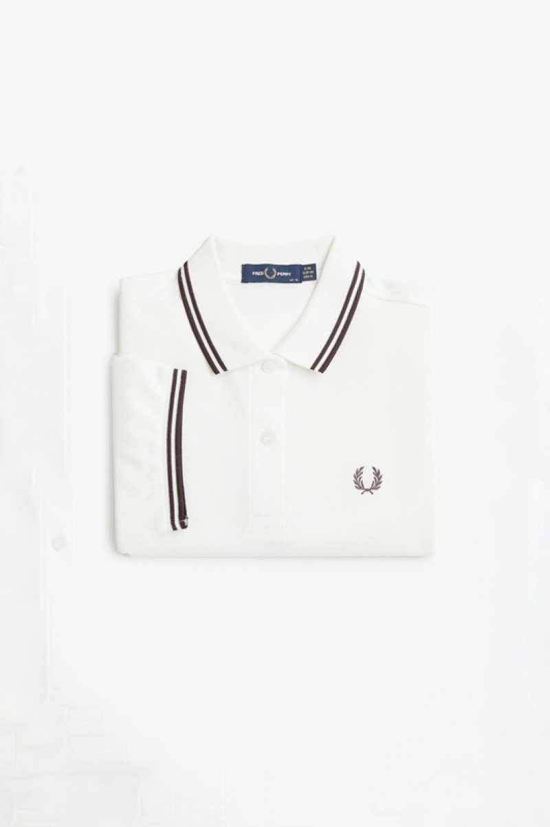 Fred Perry The Fred Perry Women\'s Polo Shirts White | NJM-043168