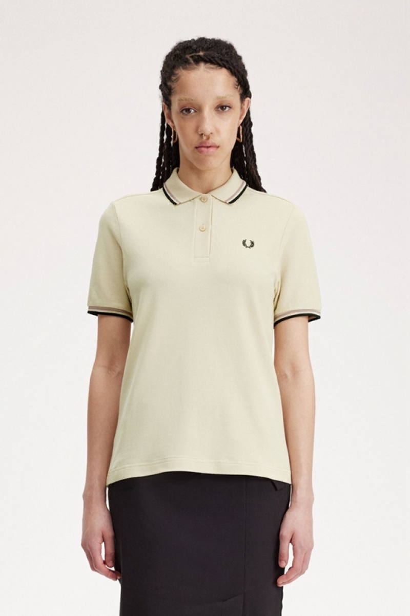 Fred Perry The Fred Perry Women's Polo Shirts Beige | SUI-816320