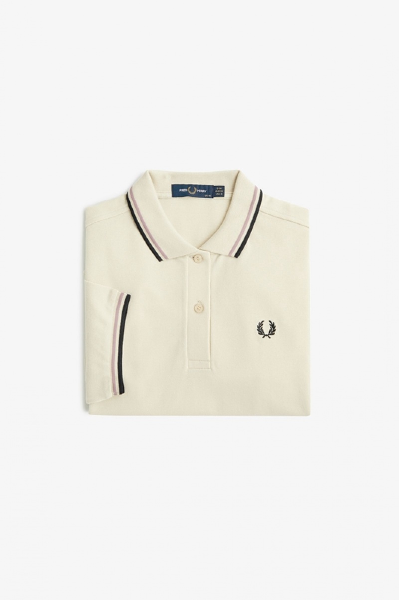 Fred Perry The Fred Perry Women\'s Polo Shirts Beige | SUI-816320