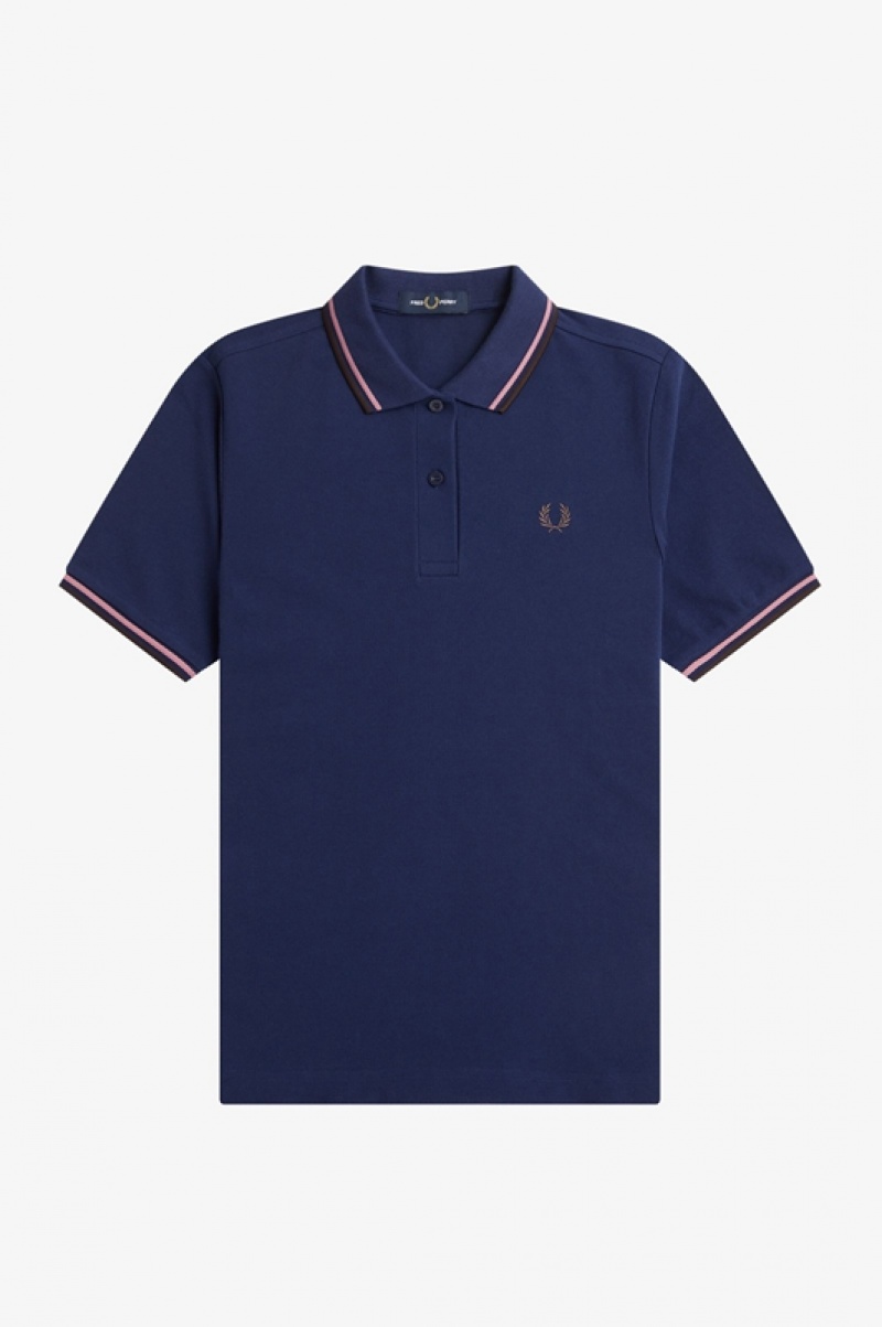 Fred Perry The Fred Perry Women's Polo Shirts Navy | SUM-985124