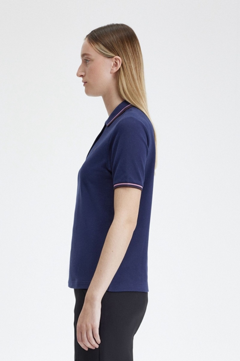 Fred Perry The Fred Perry Women's Polo Shirts Navy | SUM-985124