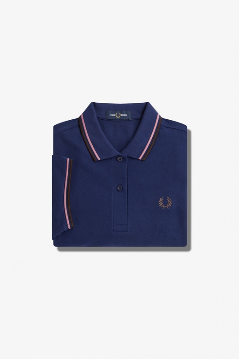 Fred Perry The Fred Perry Women\'s Polo Shirts Navy | SUM-985124