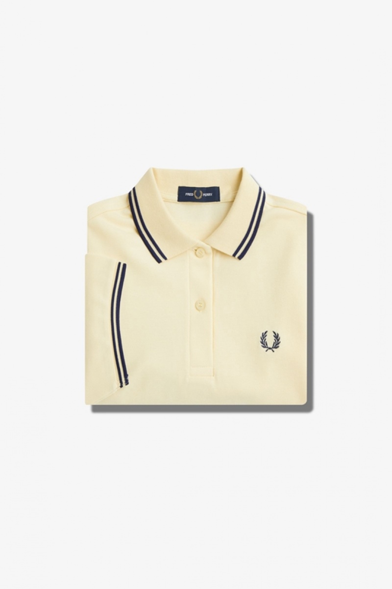 Fred Perry The Fred Perry Women's Polo Shirts Cream | FEN-247593