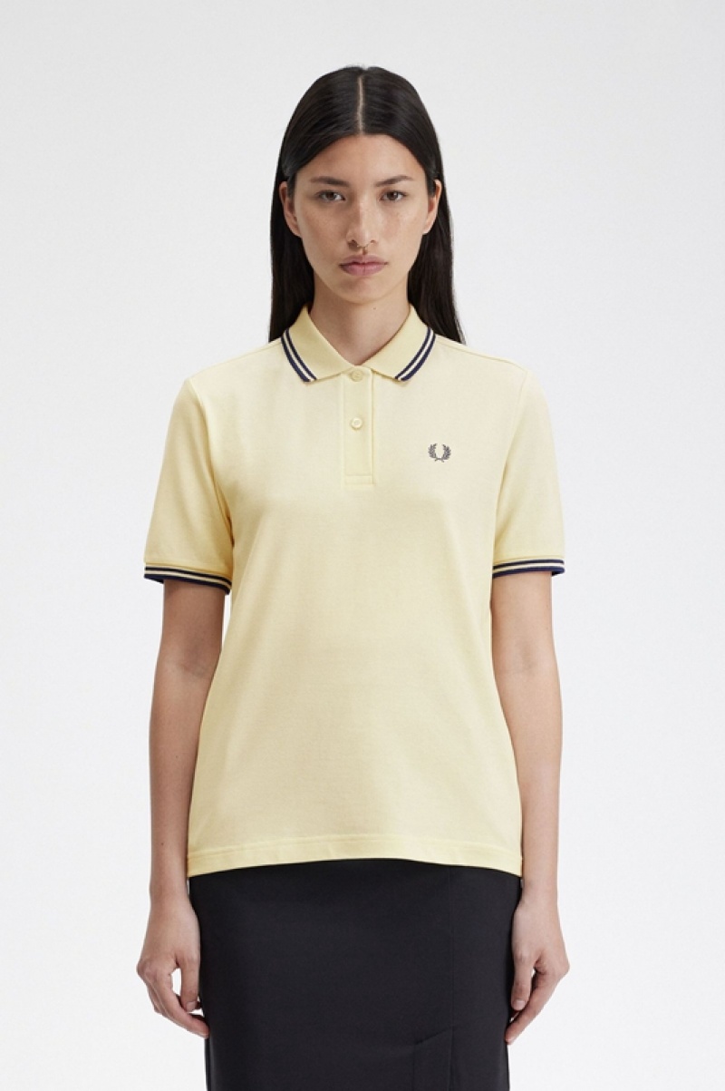 Fred Perry The Fred Perry Women's Polo Shirts Cream | FEN-247593