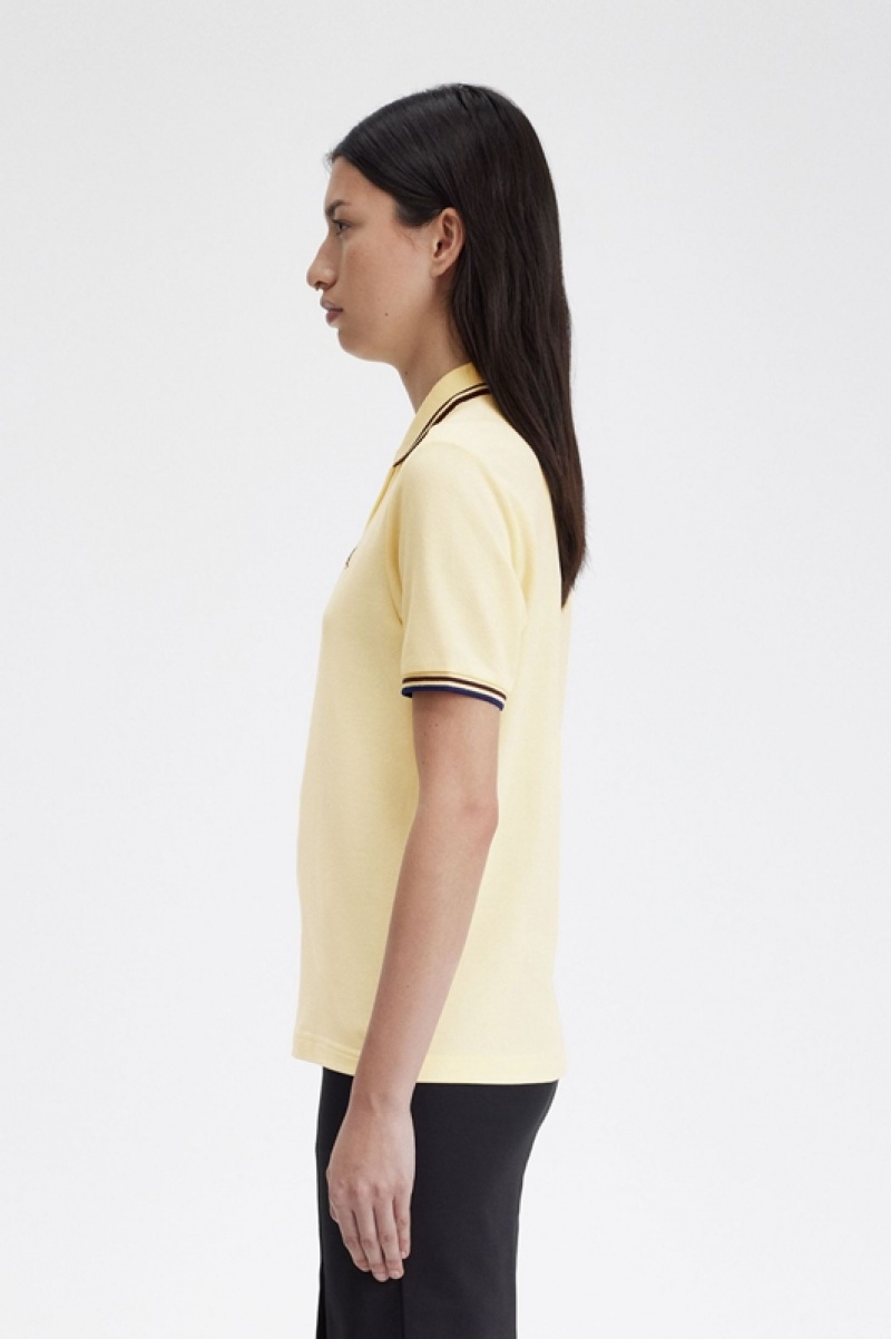 Fred Perry The Fred Perry Women's Polo Shirts Cream | FEN-247593