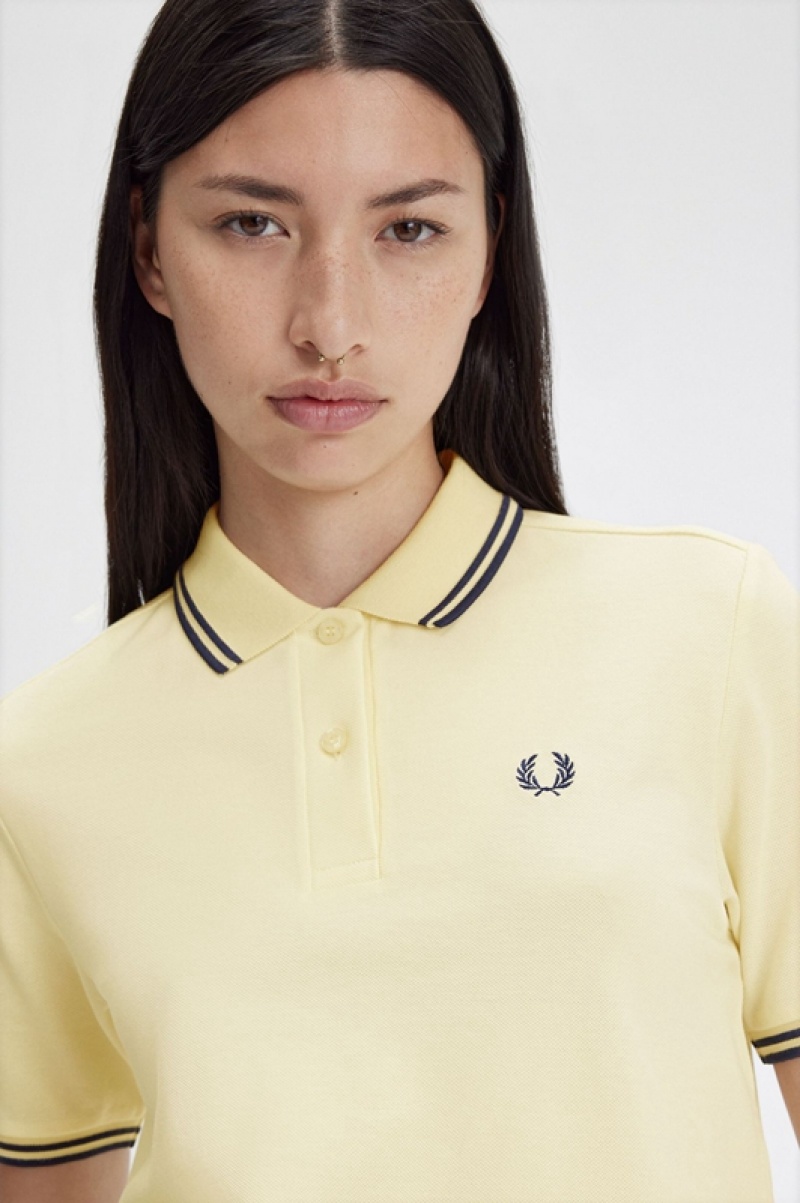 Fred Perry The Fred Perry Women's Polo Shirts Cream | FEN-247593