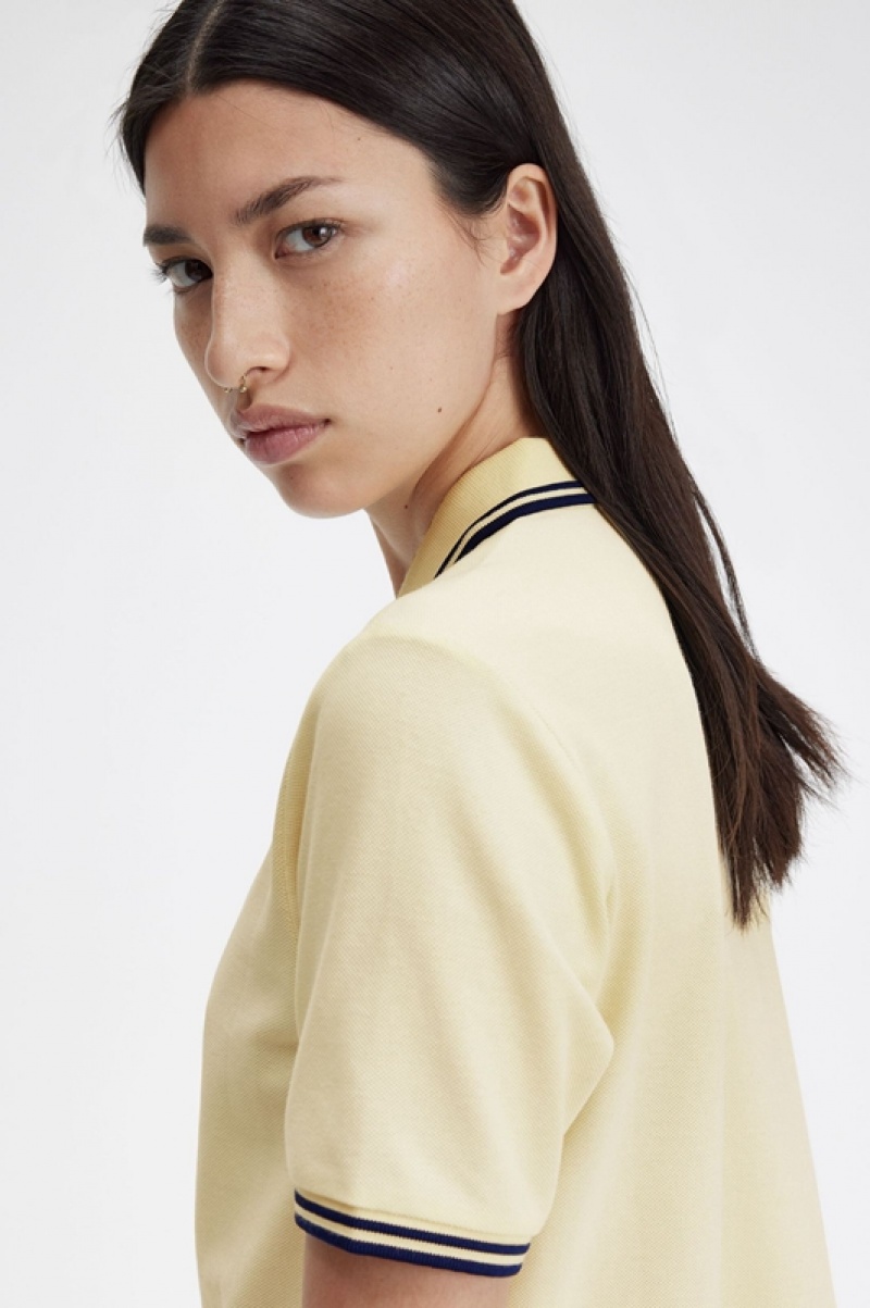 Fred Perry The Fred Perry Women's Polo Shirts Cream | FEN-247593