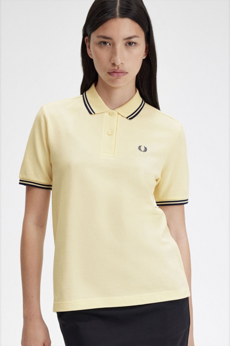 Fred Perry The Fred Perry Women's Polo Shirts Cream | FEN-247593