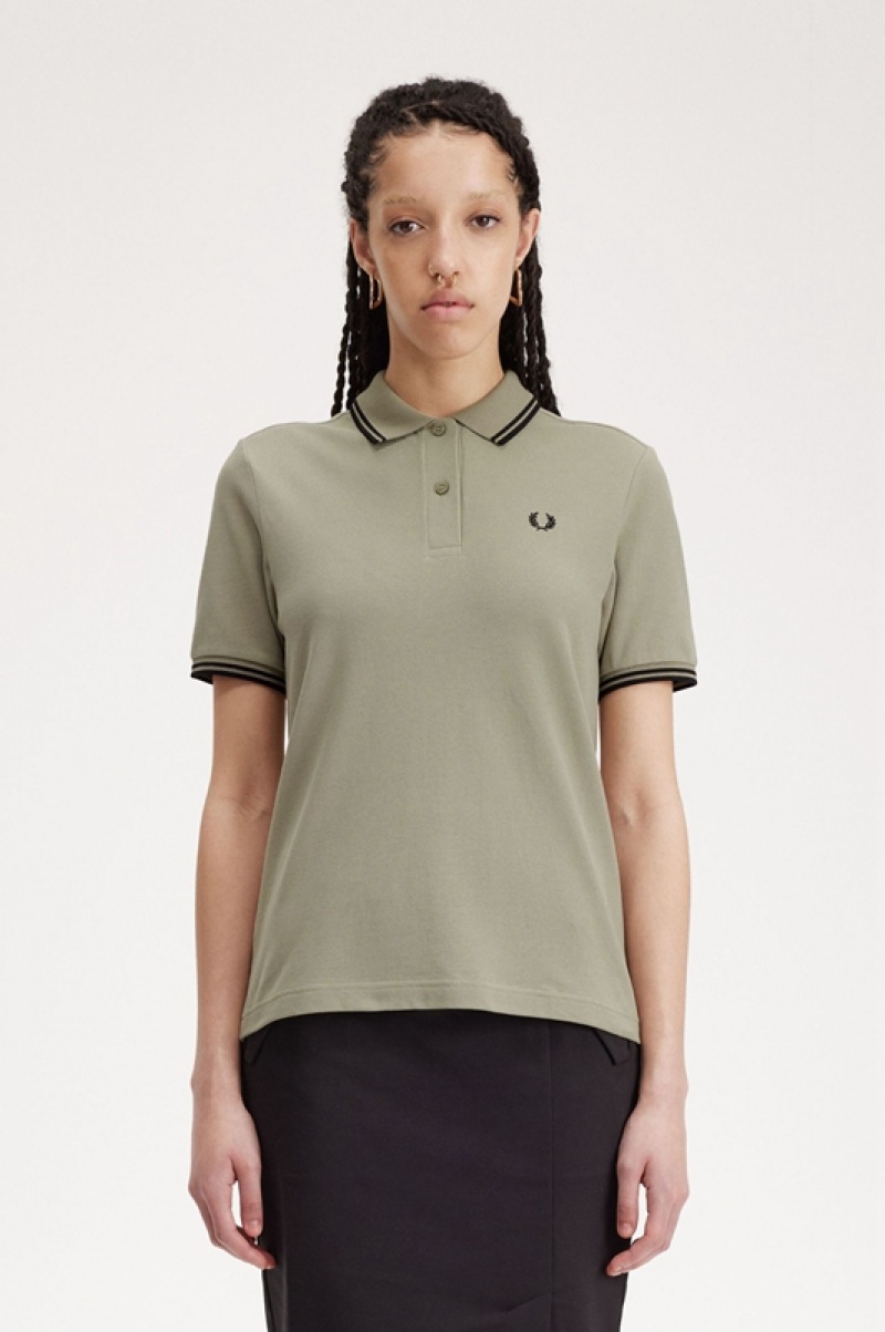 Fred Perry The Fred Perry Women's Polo Shirts Grey | VFK-483190