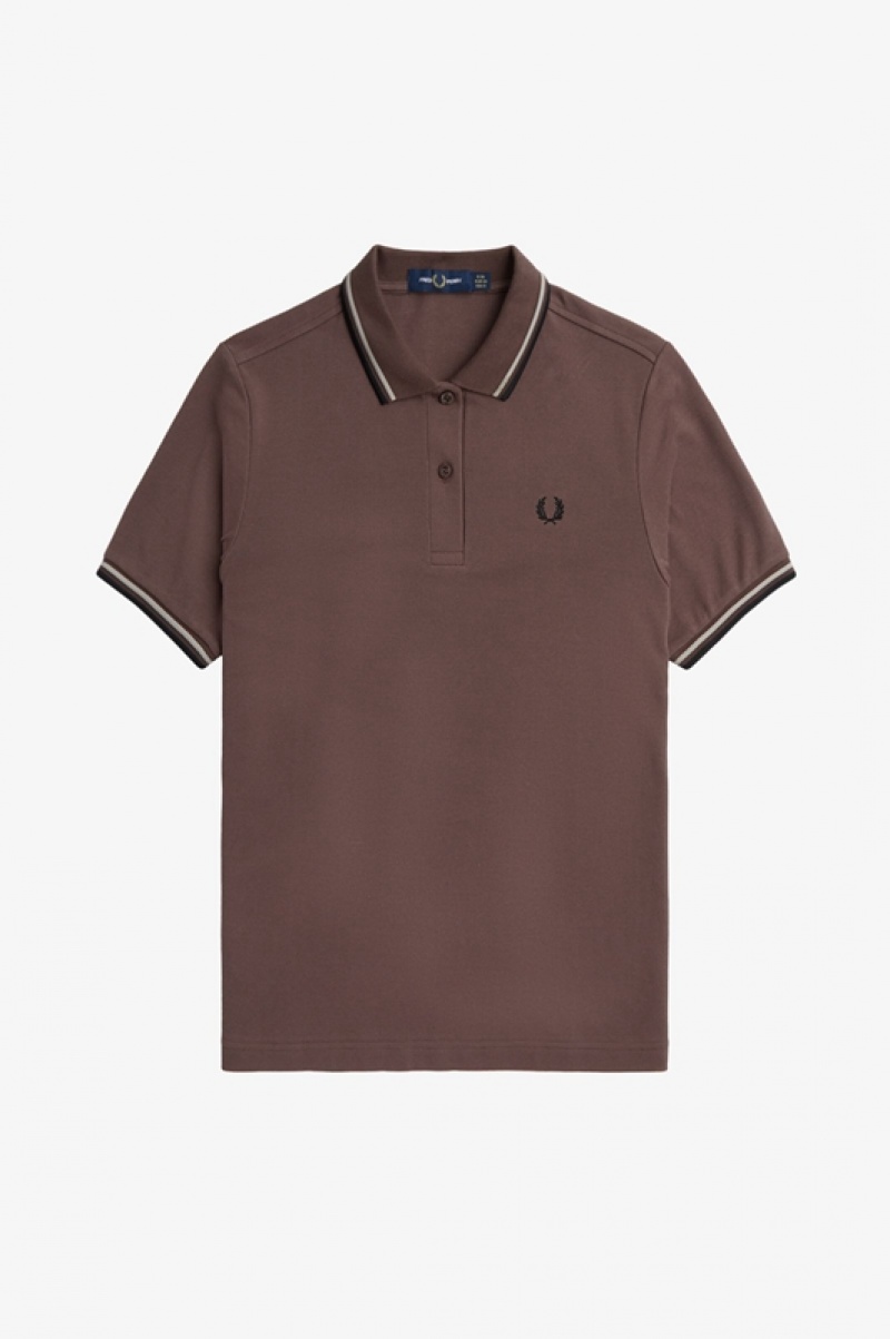 Fred Perry The Fred Perry Women's Polo Shirts Chocolate | LRH-526734