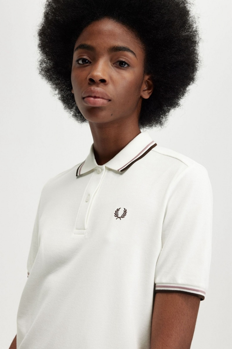 Fred Perry The Fred Perry Women's Polo Shirts White | VZD-092831