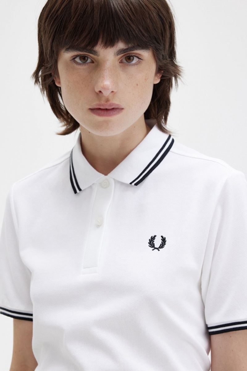 Fred Perry The Fred Perry Women's Polo Shirts White | QDR-561472