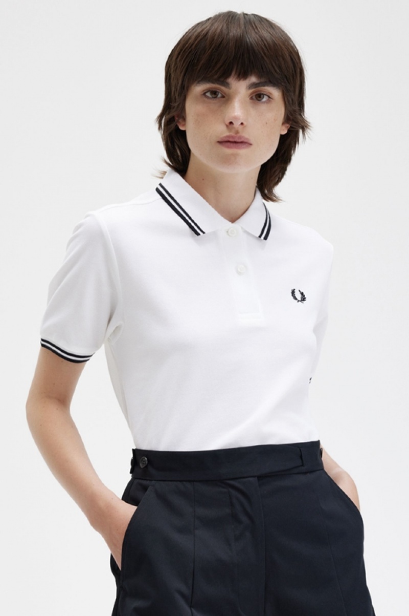 Fred Perry The Fred Perry Women's Polo Shirts White | QDR-561472