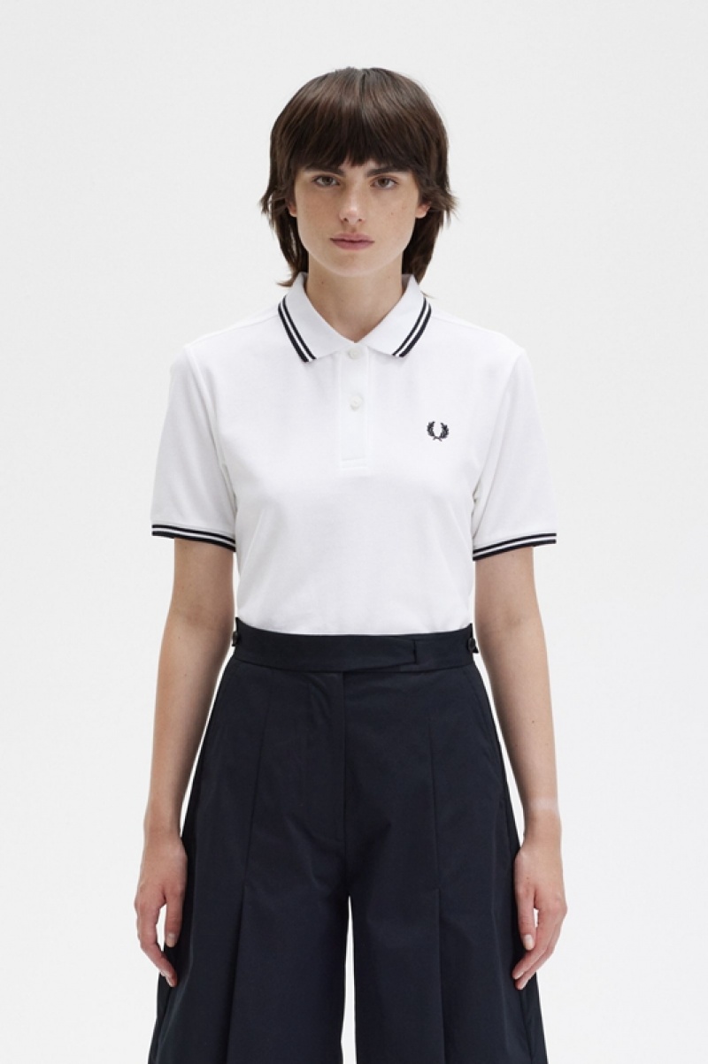 Fred Perry The Fred Perry Women's Polo Shirts White | QDR-561472