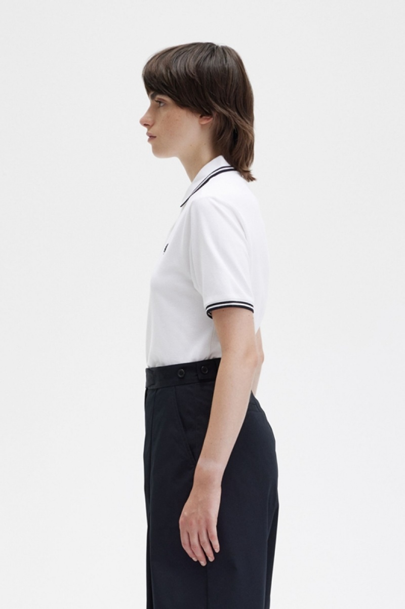 Fred Perry The Fred Perry Women's Polo Shirts White | QDR-561472