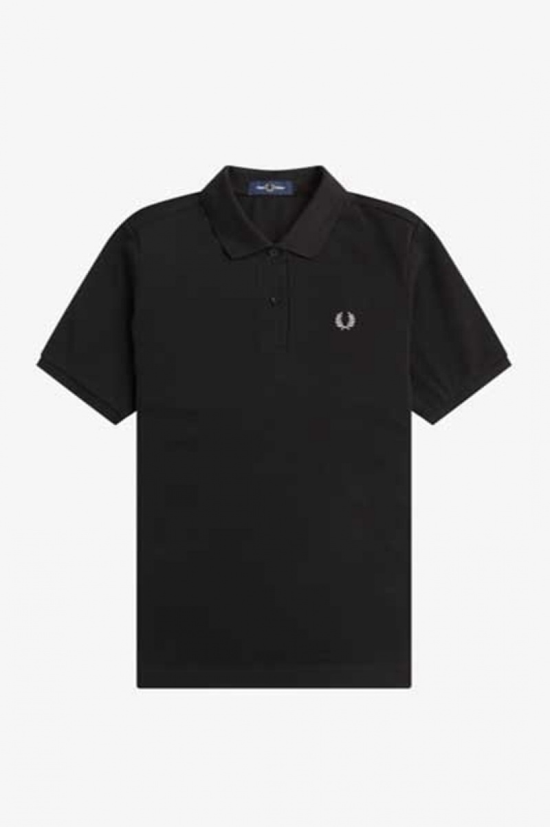 Fred Perry The Fred Perry Women's Polo Shirts Black / Grey | OIW-247803