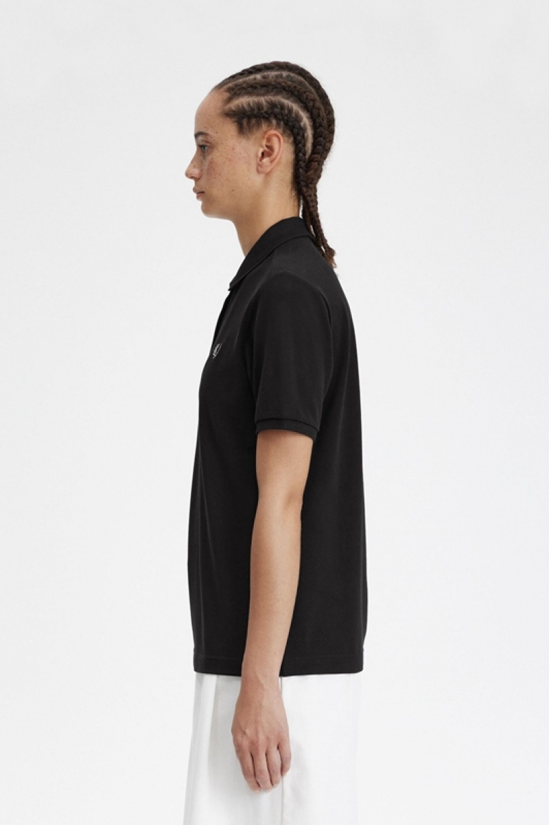 Fred Perry The Fred Perry Women's Polo Shirts Black / Grey | OIW-247803