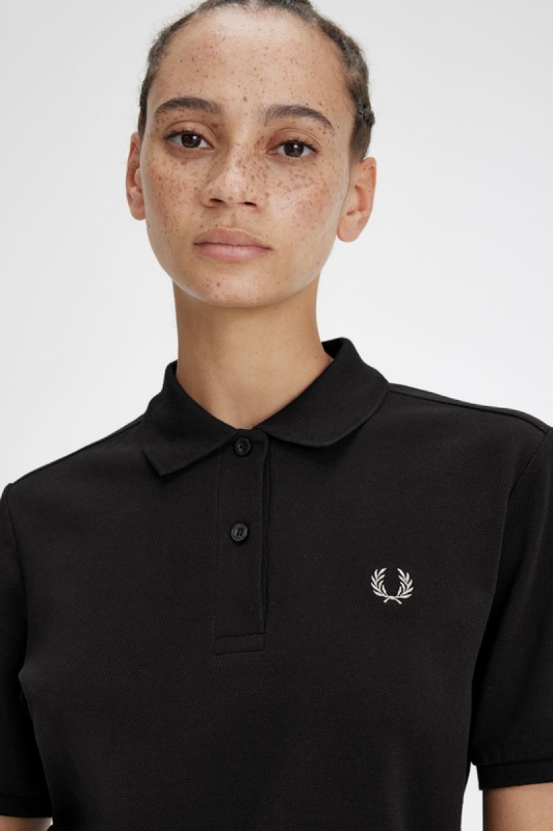 Fred Perry The Fred Perry Women's Polo Shirts Black / Grey | OIW-247803