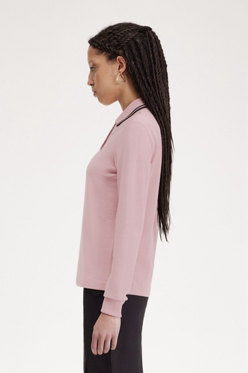 Fred Perry The Fred Perry Women's Polo Shirts Rose Pink | GFP-517463