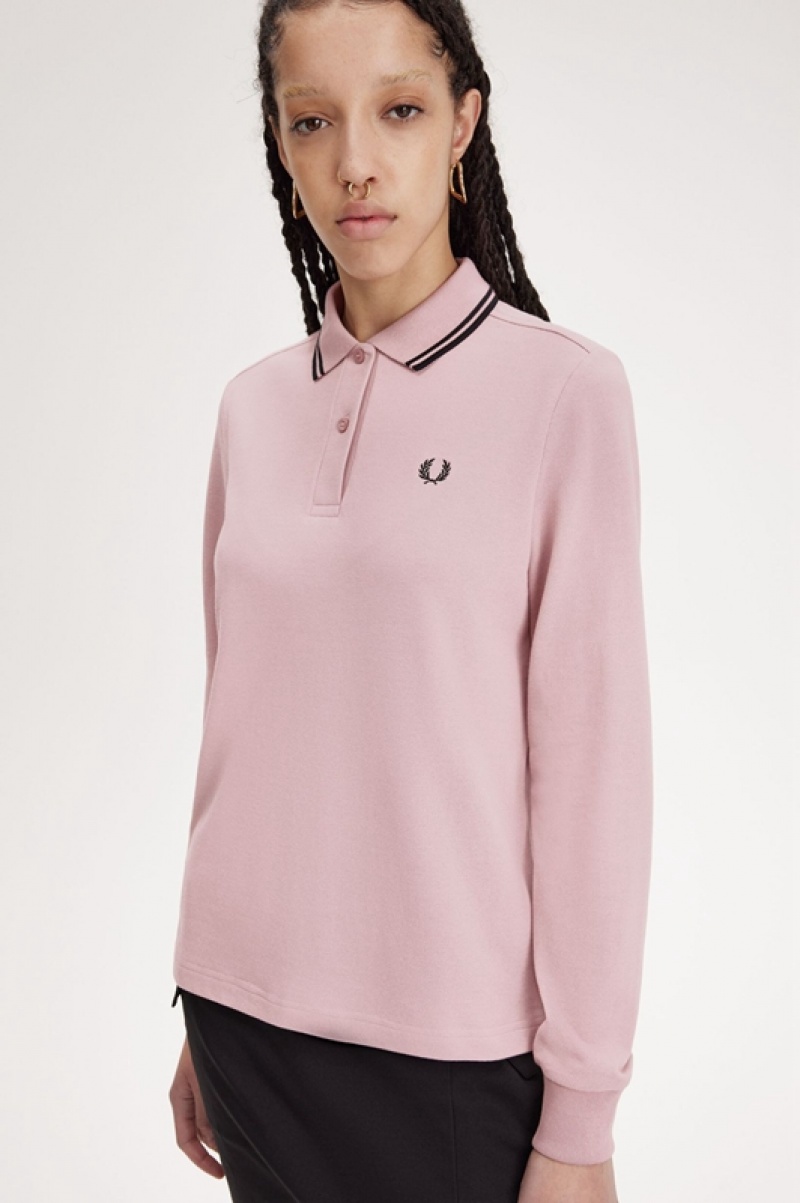 Fred Perry The Fred Perry Women's Polo Shirts Rose Pink | GFP-517463