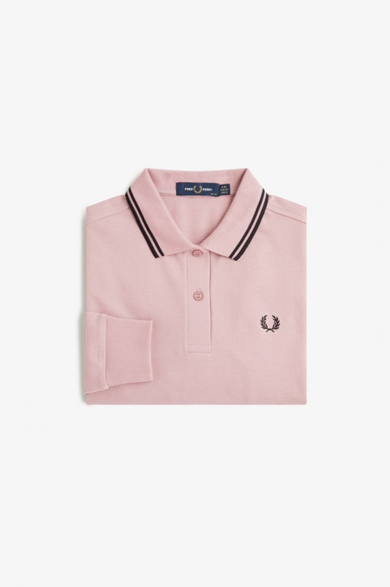 Fred Perry The Fred Perry Women\'s Polo Shirts Rose Pink | GFP-517463