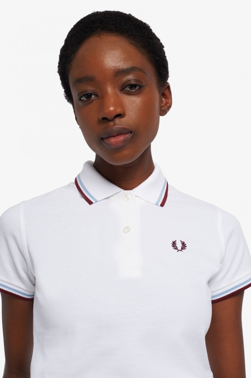 Fred Perry The Fred Perry Women's Polo Shirts White | FHP-418973