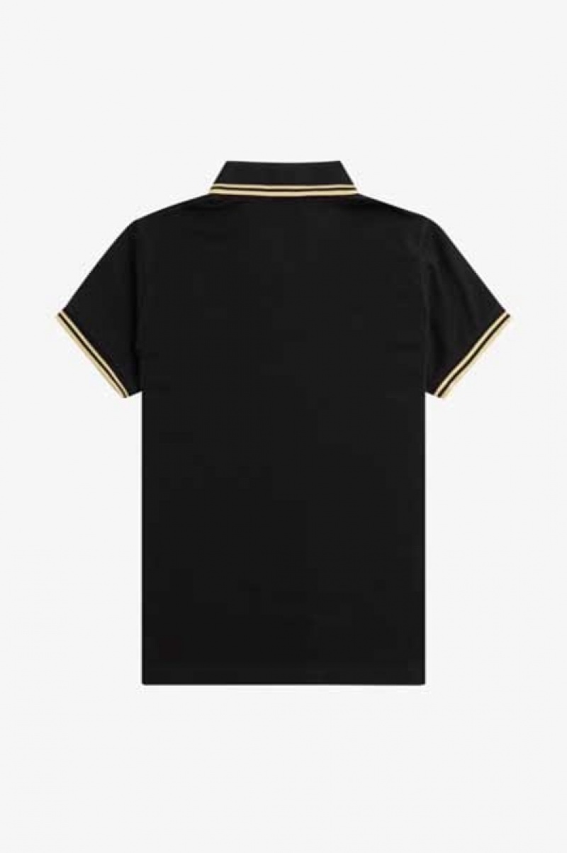 Fred Perry The Fred Perry Women's Polo Shirts Black | OBA-142860