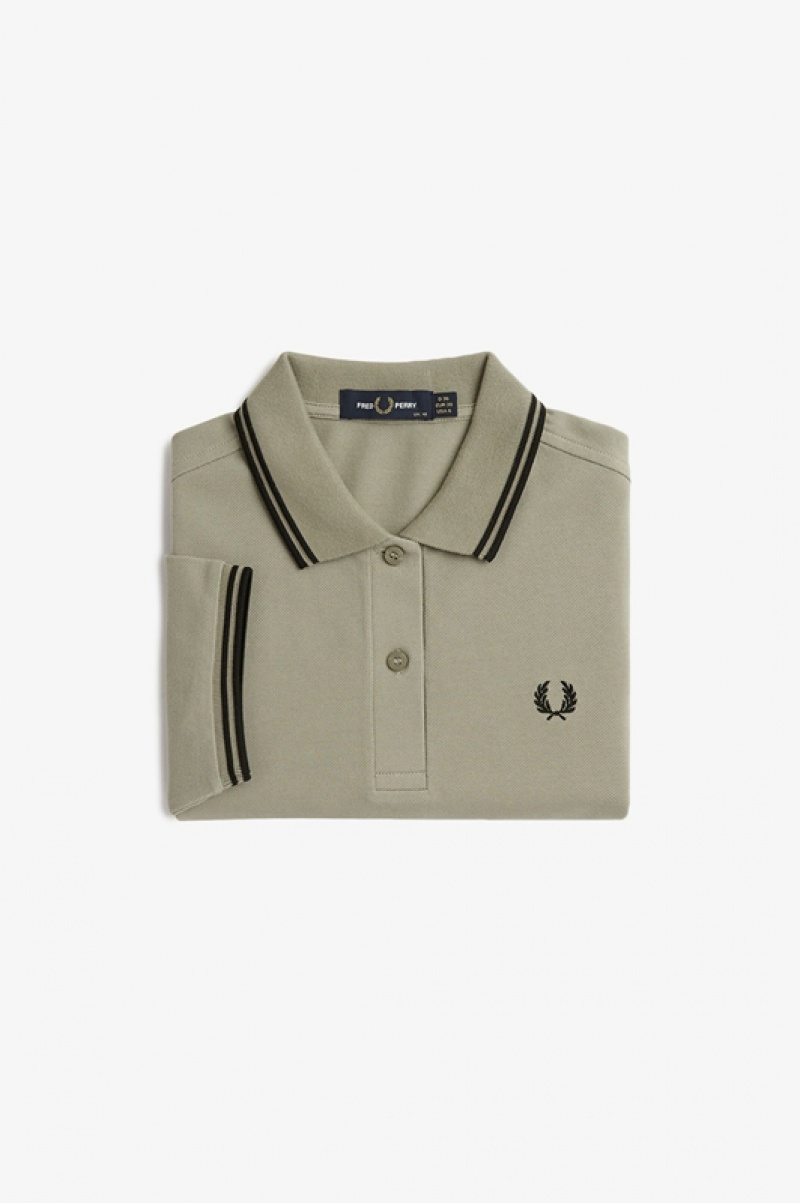 Fred Perry The Fred Perry Women's Shirts Green | CWT-437065