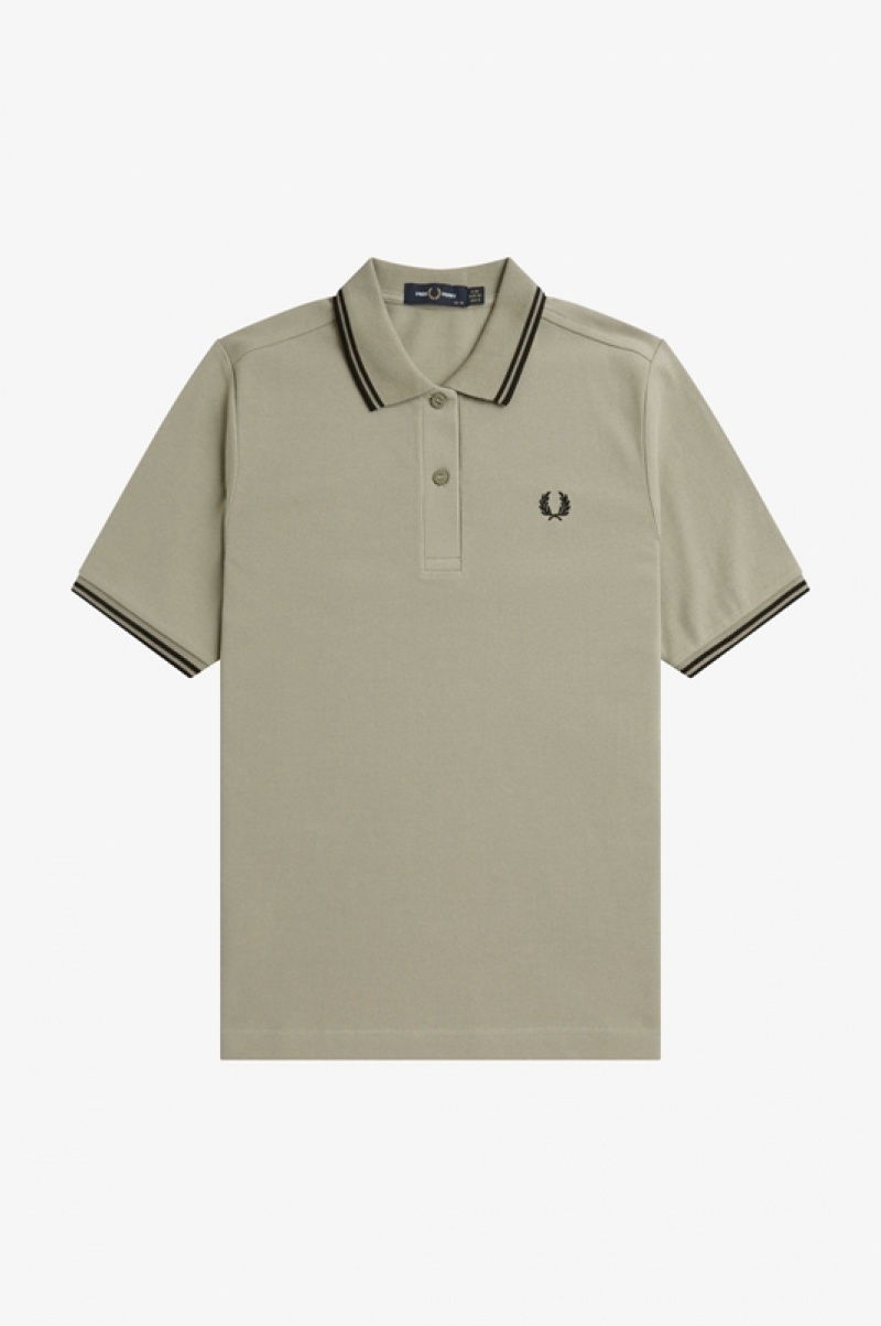 Fred Perry The Fred Perry Women's Shirts Green | CWT-437065