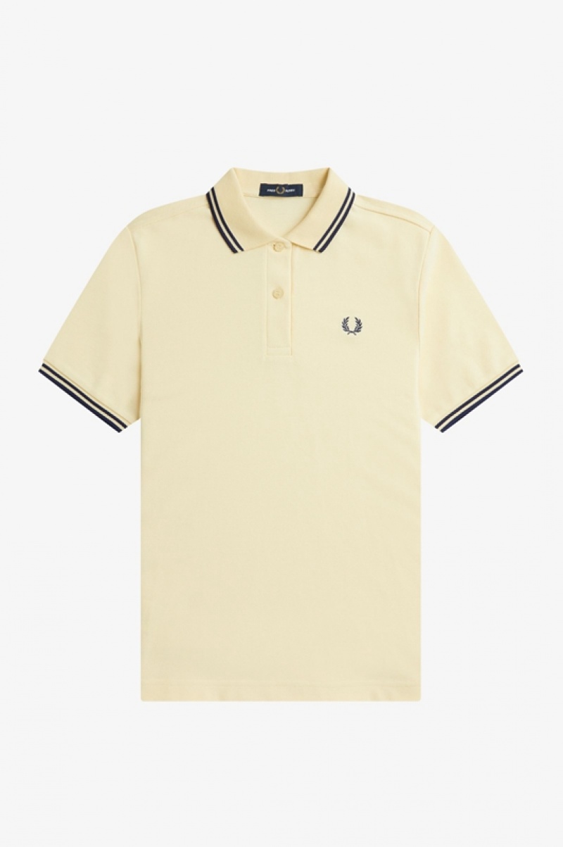 Fred Perry The Fred Perry Women's Shirts Cream | DTB-642197