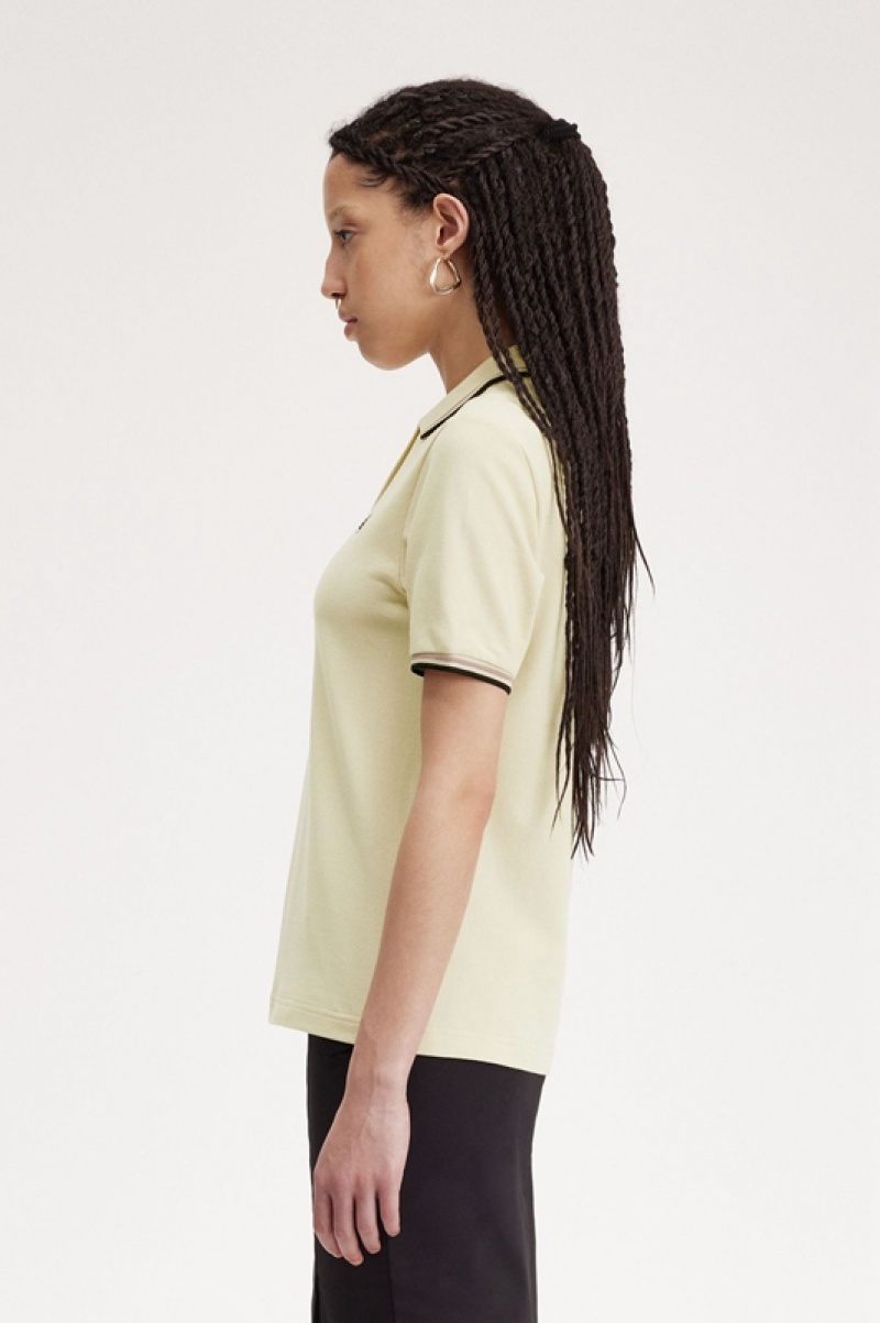 Fred Perry The Fred Perry Women's Shirts Cream | WMY-501328