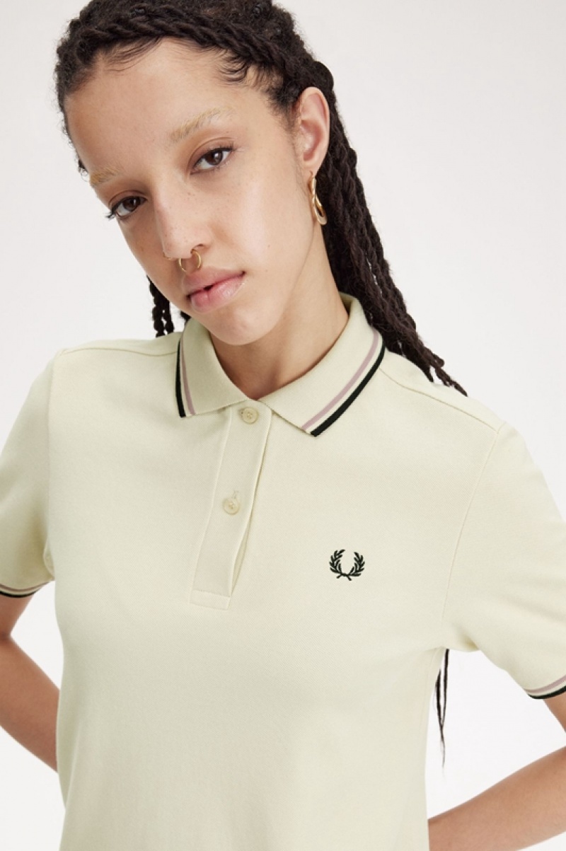 Fred Perry The Fred Perry Women's Shirts Cream | WMY-501328