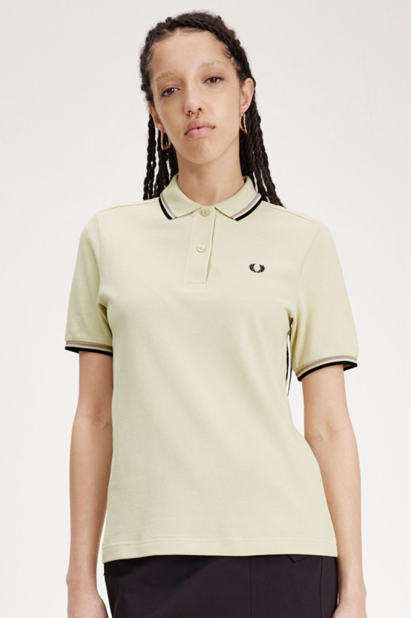 Fred Perry The Fred Perry Women's Shirts Cream | WMY-501328