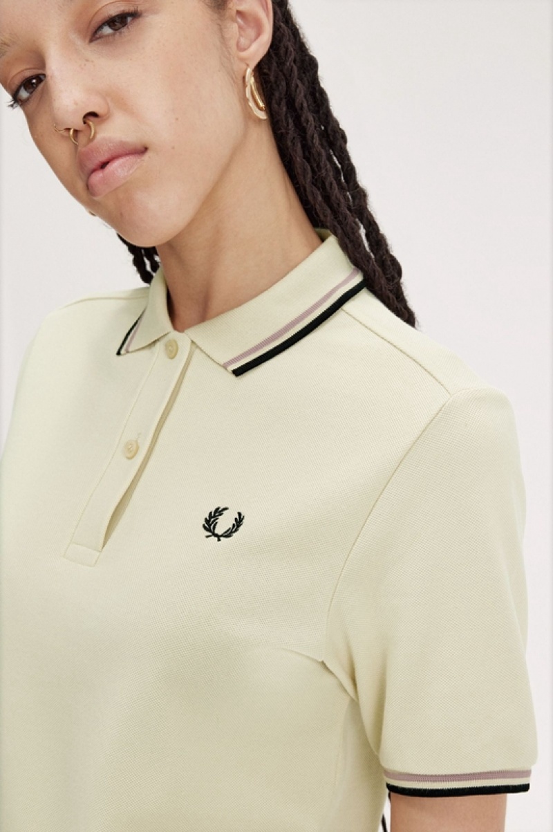 Fred Perry The Fred Perry Women's Shirts Cream | WMY-501328