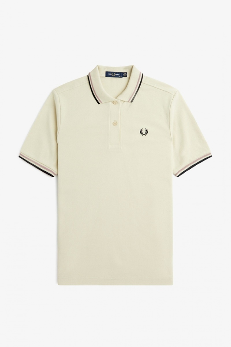 Fred Perry The Fred Perry Women's Shirts Cream | WMY-501328