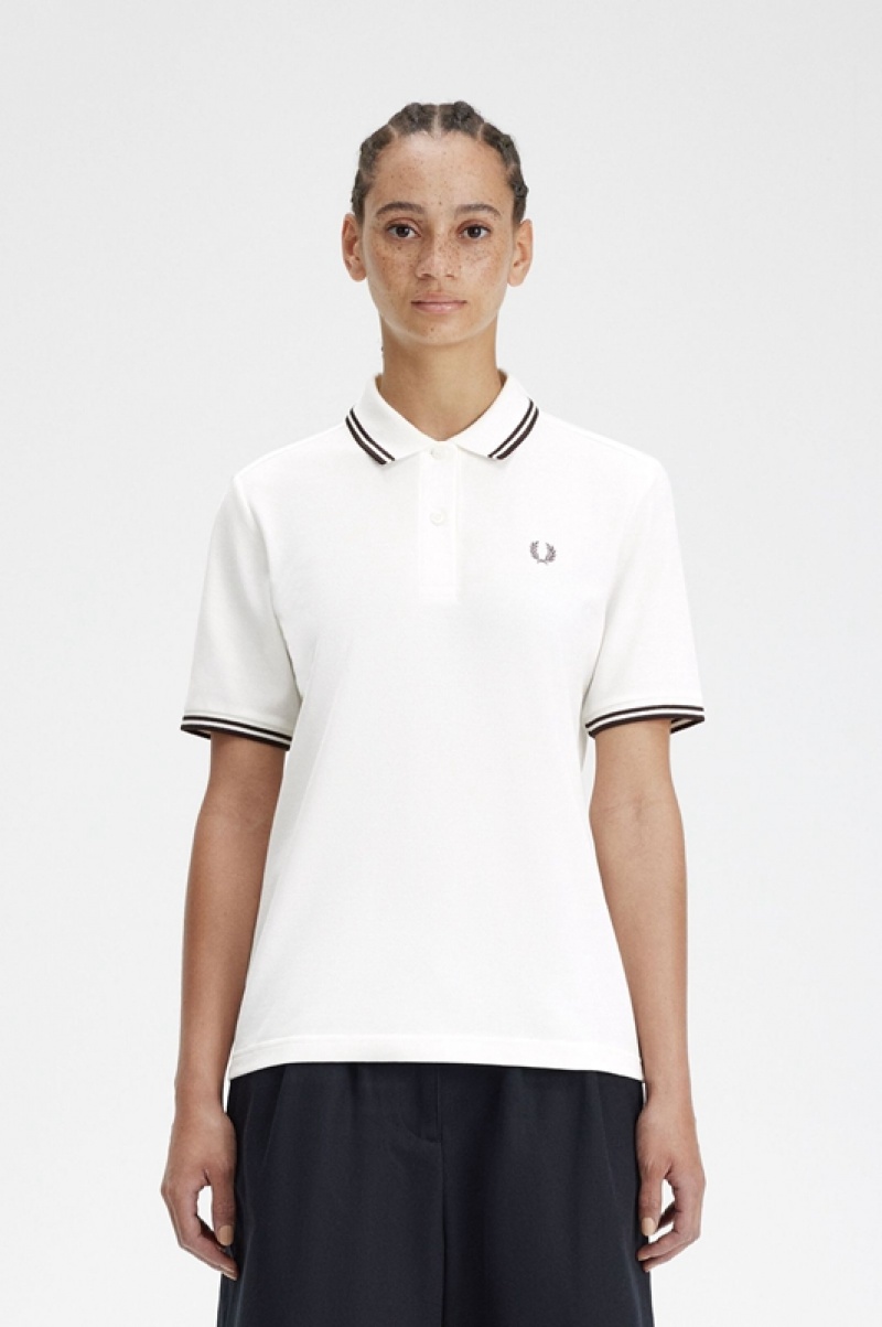 Fred Perry The Fred Perry Women\'s Shirts White | EGC-954603