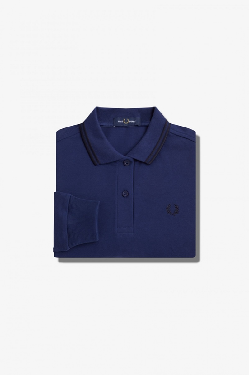 Fred Perry The Fred Perry Women's Shirts Navy | OMQ-602937