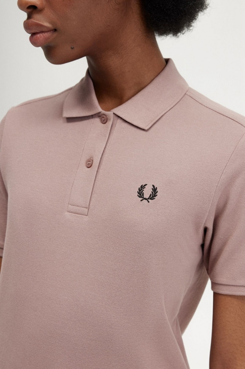 Fred Perry The Fred Perry Women's Shirts Dark Pink | OPH-145892