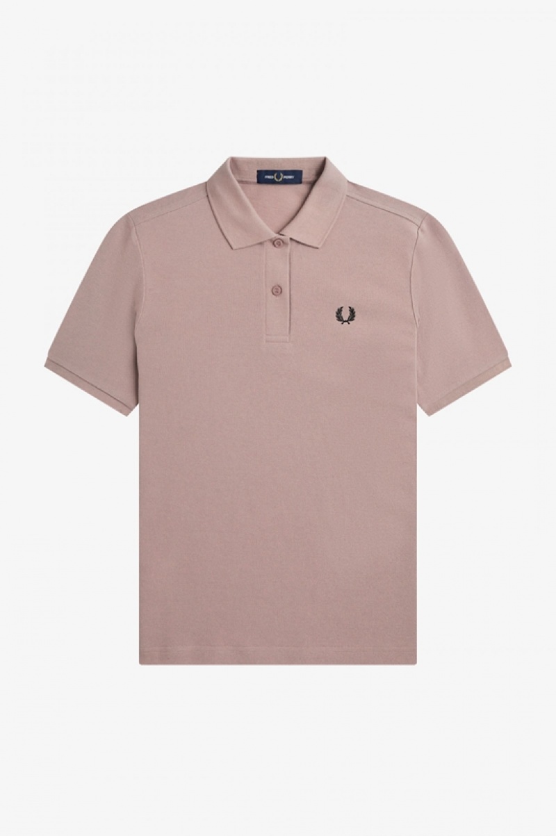 Fred Perry The Fred Perry Women's Shirts Dark Pink | OPH-145892