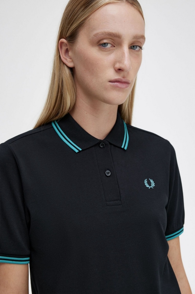 Fred Perry The Fred Perry Women's Shirts Black | NVM-523497