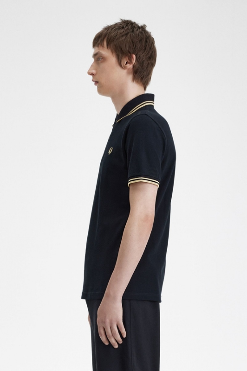 Fred Perry Tokyo M12 Men's Shirts Black | VCI-437652