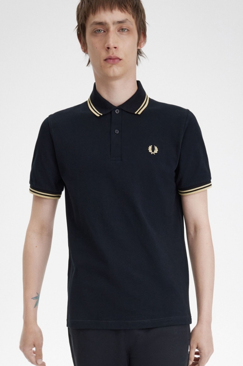 Fred Perry Tokyo M12 Men's Shirts Black | VCI-437652