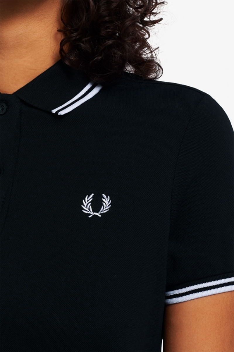 Fred Perry Twin Tipped Fred Perry Women's Dress Black | QMX-819740