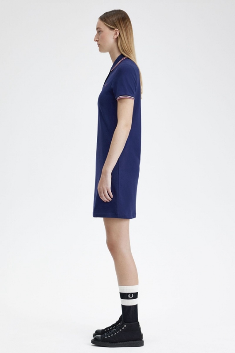 Fred Perry Twin Tipped Fred Perry Women's Dress Navy | HAU-563748