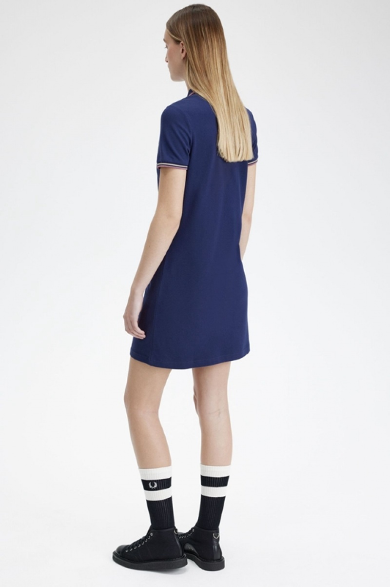 Fred Perry Twin Tipped Fred Perry Women's Dress Navy | HAU-563748