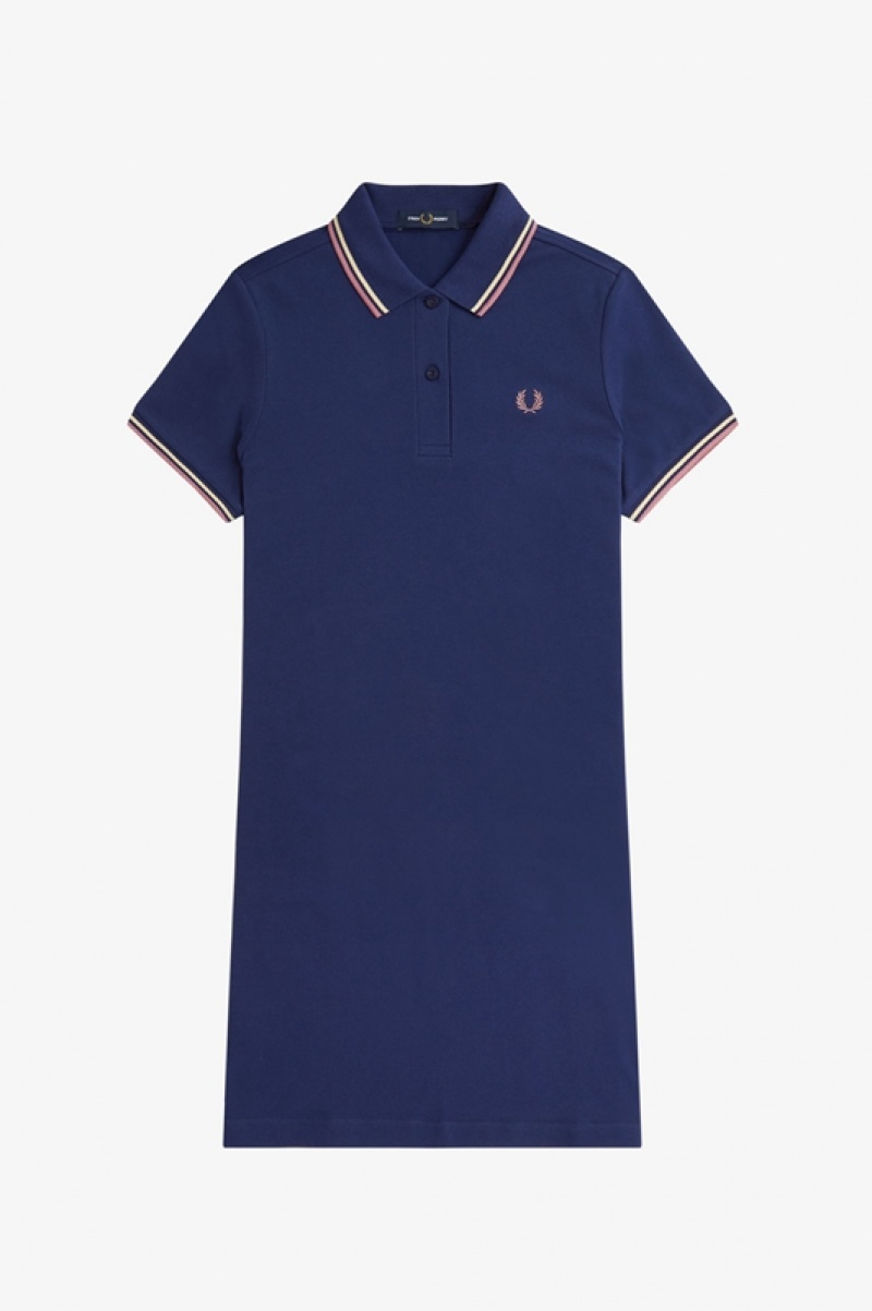 Fred Perry Twin Tipped Fred Perry Women's Dress Navy | HAU-563748