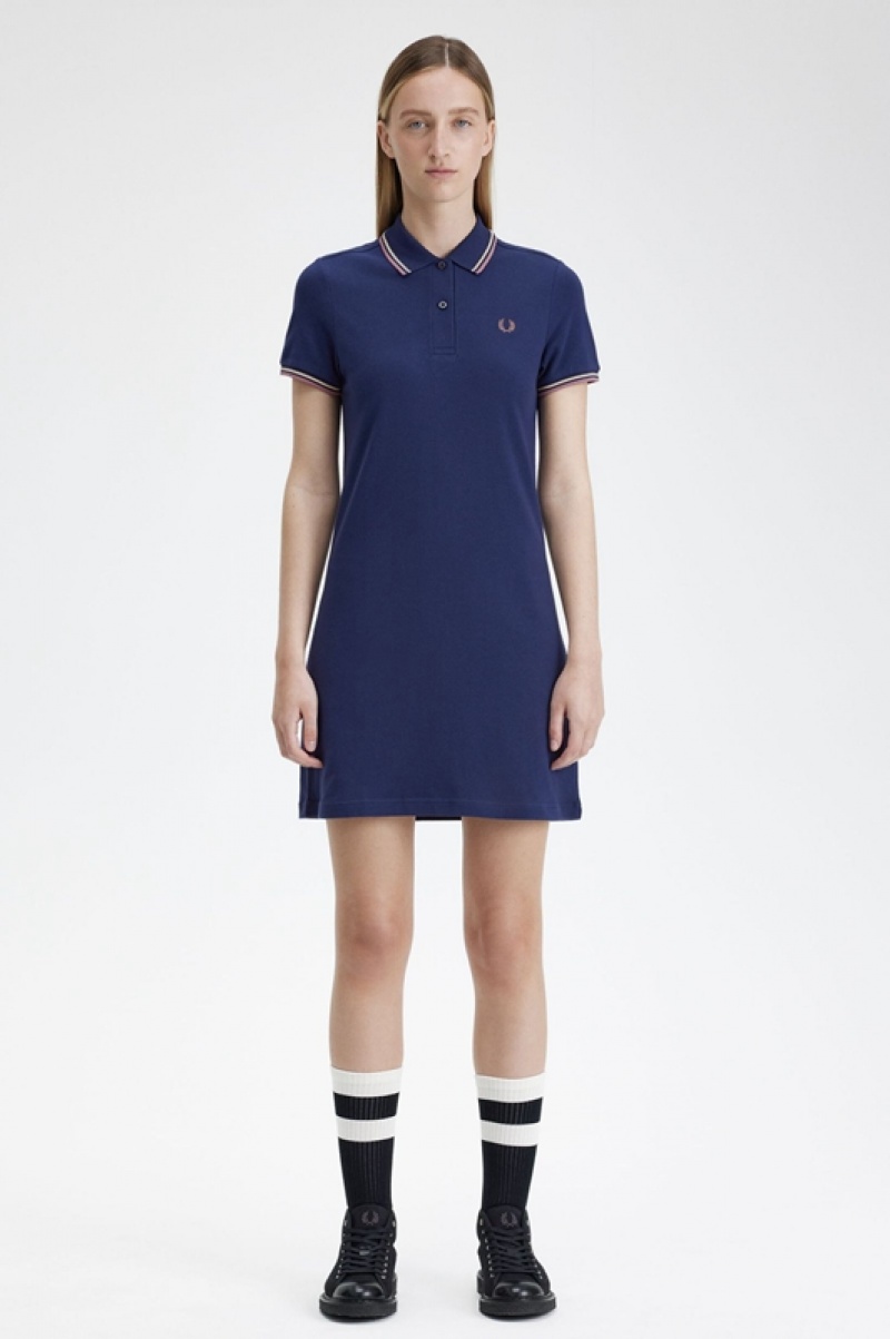 Fred Perry Twin Tipped Fred Perry Women\'s Dress Navy | HAU-563748