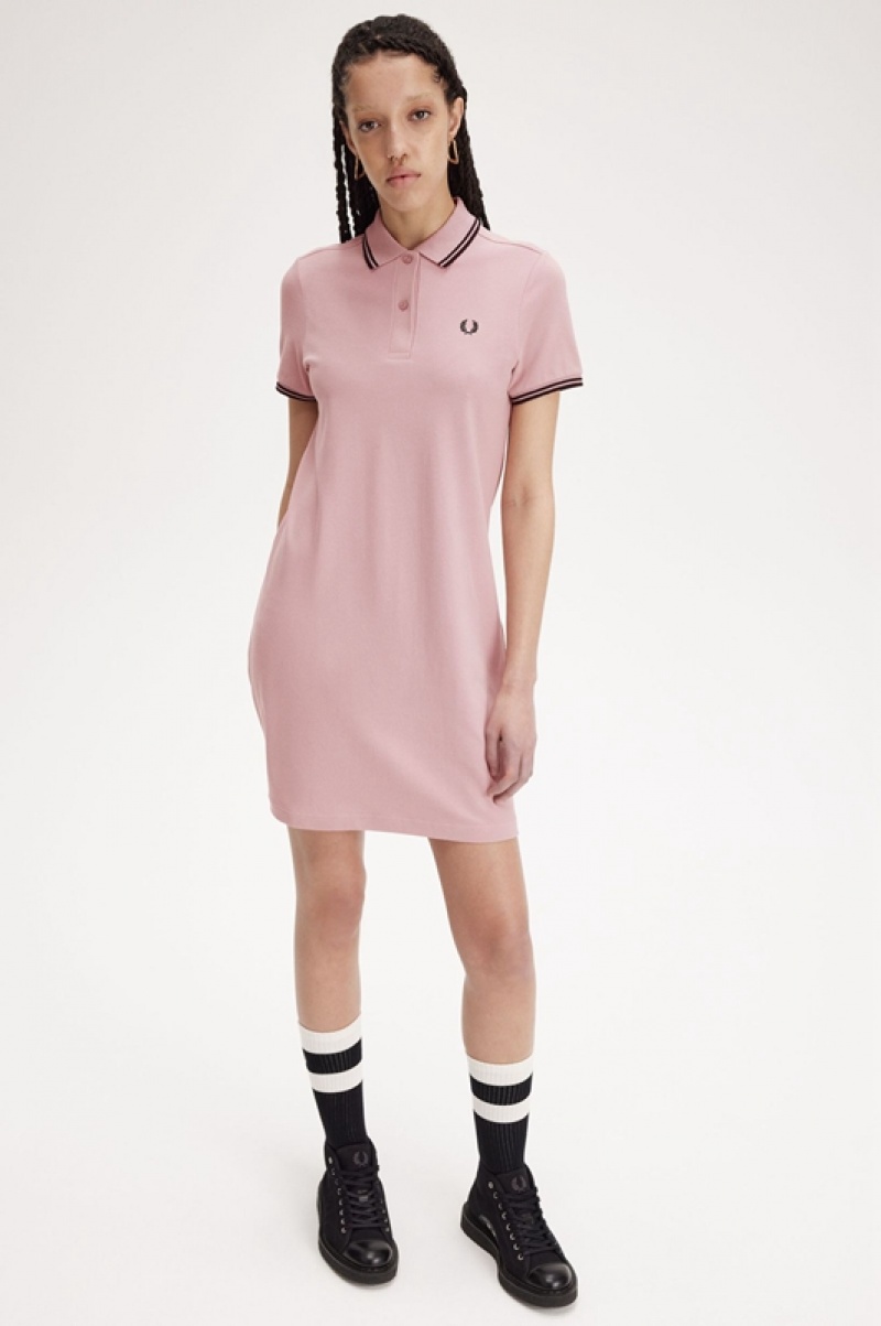 Fred Perry Twin Tipped Fred Perry Women's Dress Rose Pink | FUK-943108